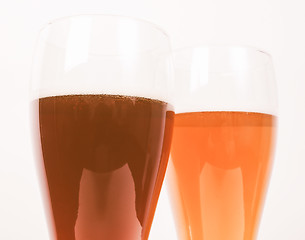 Image showing  Two glasses of German beer vintage