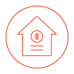 Image showing House with dollar symbol line icon.
