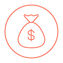 Image showing Money bag line icon.