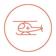 Image showing Air ambulance line icon.