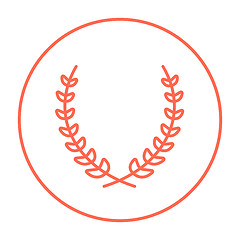 Image showing Laurel wreath line icon.