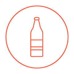 Image showing Glass bottle line icon.