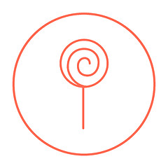 Image showing Spiral lollipop line icon.