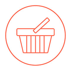 Image showing Shopping basket line icon.