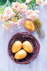 Image showing decorative painted Easter eggs