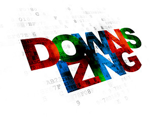 Image showing Business concept: Downsizing on Digital background