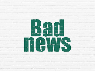 Image showing News concept: Bad News on wall background