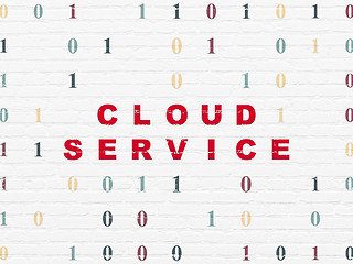 Image showing Cloud technology concept: Cloud Service on wall background