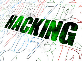 Image showing Safety concept: Hacking on Digital background