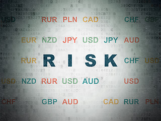 Image showing Finance concept: Risk on Digital Paper background