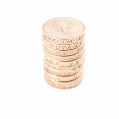 Image showing  Pound coin vintage