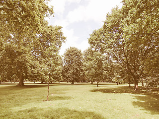 Image showing Kensington gardens, London vintage