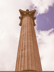 Image showing Retro looking Nelson Column in London