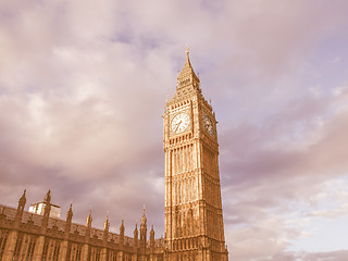 Image showing Big Ben London vintage