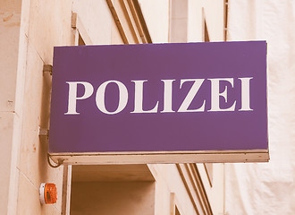 Image showing  Polizai police sign vintage