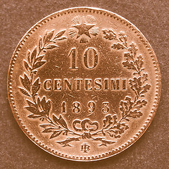 Image showing  Italian coin vintage