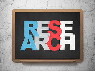 Image showing Advertising concept: Research on School Board background