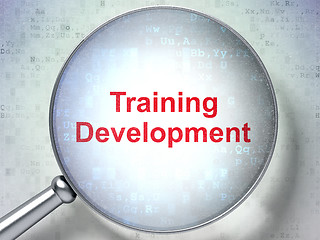 Image showing Education concept: Training Development with optical glass