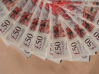 Image showing Fifty Pound notes