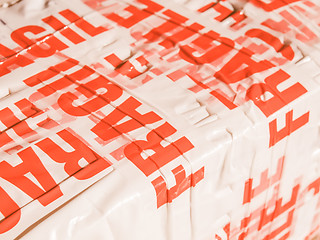 Image showing  Fragile packet parcel vintage