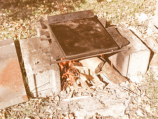 Image showing Retro looking Barbecue