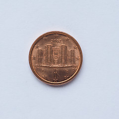 Image showing Italian 1 cent coin