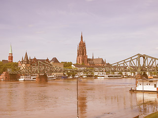 Image showing Iron Bridge in Frankfurt vintage