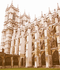 Image showing Westminster Abbey vintage