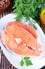 Image showing raw salmon