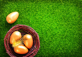 Image showing decorative painted Easter eggs