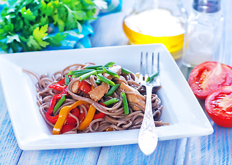 Image showing soba with vegetables