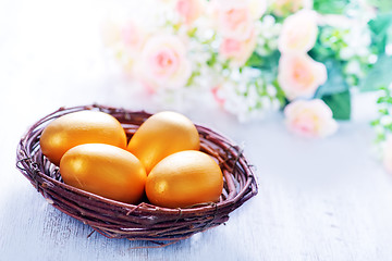 Image showing decorative painted Easter eggs