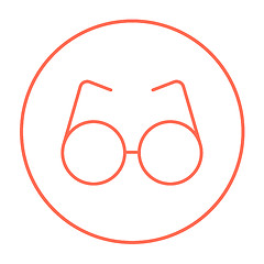 Image showing Eyeglasses line icon.