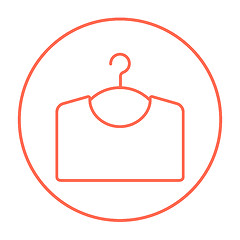 Image showing Sweater on hanger line icon.