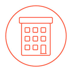 Image showing Condominium building line icon.