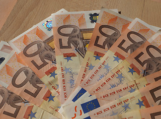 Image showing Fifty Euro notes