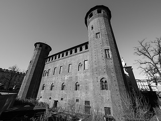 Image showing Palazzo Madama in Turin in black_and_white