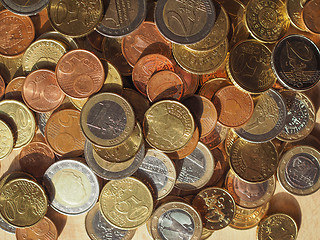 Image showing Many Euro coins