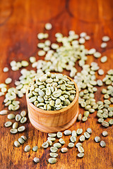 Image showing green coffee beans