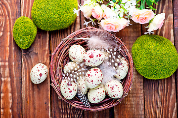 Image showing decorative painted Easter eggs