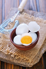 Image showing raw eggs