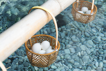 Image showing Onsen steaming egg