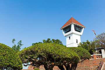 Image showing Watchtower of Fort Zeelandia at Tainan