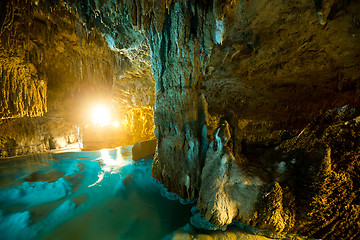 Image showing Okinawa Gyukusendo cave and lake