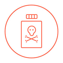 Image showing Bottle of poison line icon.