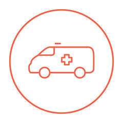 Image showing Ambulance car line icon.