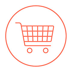 Image showing Shopping cart line icon.