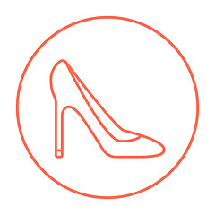 Image showing Heel shoe line icon.