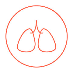Image showing Lungs line icon.
