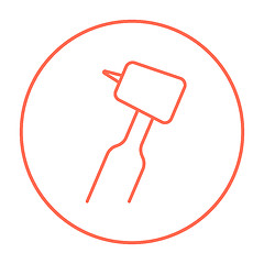 Image showing Dental drill line icon.